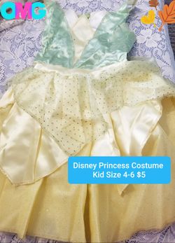 Halloween Costume Princess Yellow Size S(4-6)