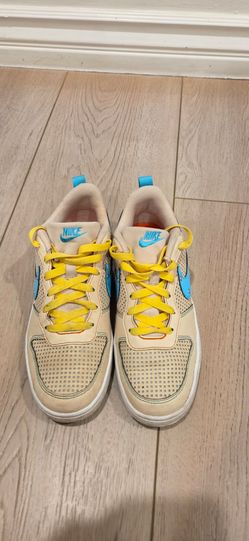 Nike Court Borough Beige/Blue  Boys Sneakers Size 5Y