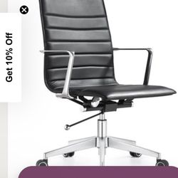 Woodstock Marketing Joe Carbon Black Leather Conference Chairs