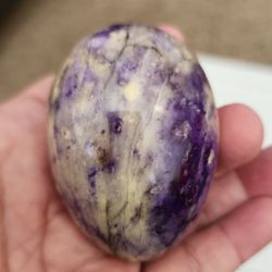Charoite Egg Polished Crystal Stone Decor