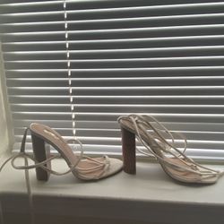 Beige Heels Size 6