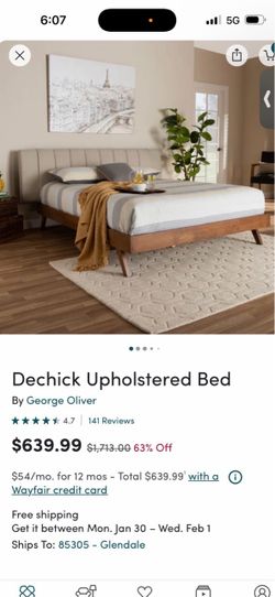 Queen Bed Frame and Headboard