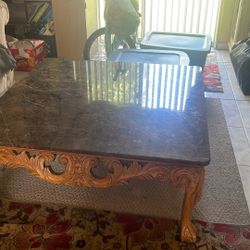 Square Marble Top Coffee Table