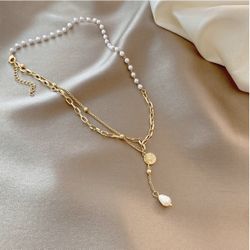 New Layers Pearl Pendant Necklace, Pick 2 Jewelry Free Shipping 