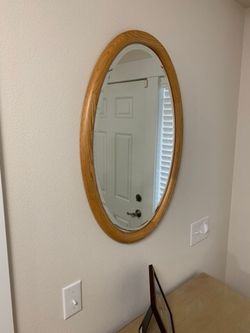 (2)Beautiful Beveled Oval Mirrors