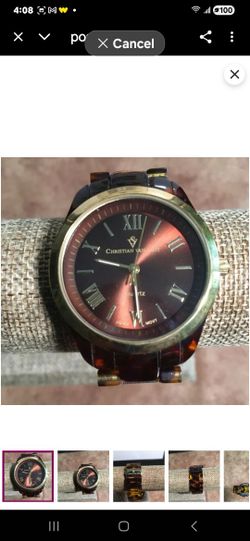 CHRISTIAN VAN SANT “CV3411” TORTOISE DESIGN WATCH