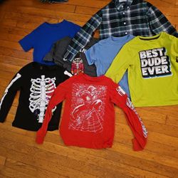 Lot Of 7 Boys Shirts Size 6-7 