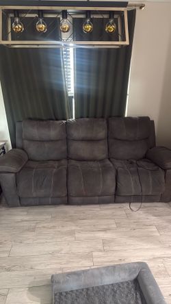 Gray recliner couch