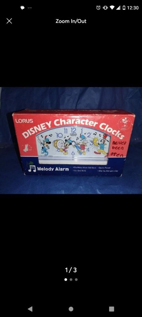 Disney character clock, vintage