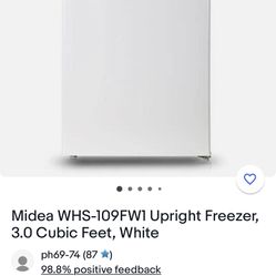MIDEA FREEZER 3.0 ENERGY EFFICIENT LIKE NEW 