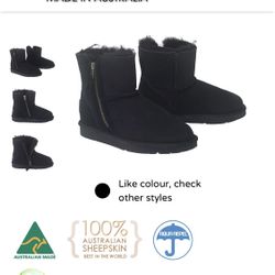 AUTHENTIC UGG ZIP SHEARLING BOOTS