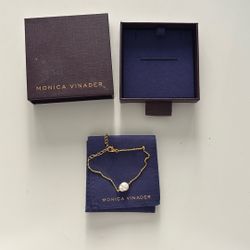 MONICA VINADER Bracelet - Gold And Pearl Designer Jewelry - NEEDS REPAIR