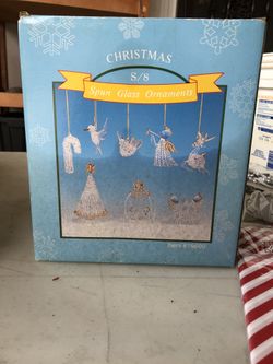 Christmas vintage spun glass decor