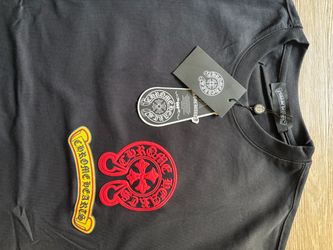 Black / multi color Chrome hearts tee