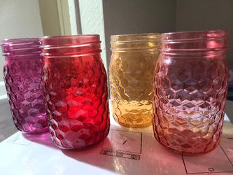 Honeycomb Glass Jars 