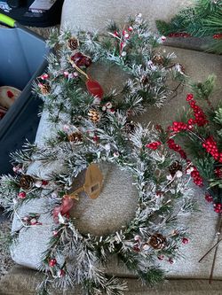 Candle decor/ mini wreath