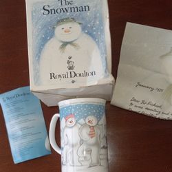 Vintage Collectible Royal Dalton The Snowman Party Tall Mug 