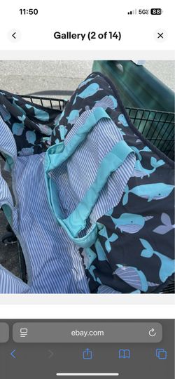 Whale shopping cart cover