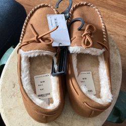 Moccasin Style Mens Indoor/Outdoor 11/12 Slippers 