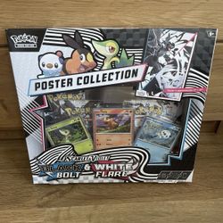 Pokemon Black Bolt White Flare Poster Collection Box (Brand New)