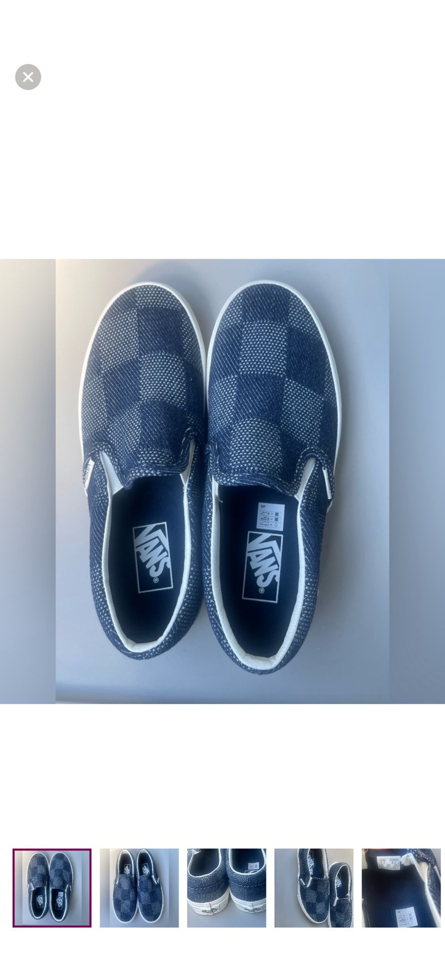 VANS- Navy Checkered Sneakers 