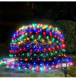 Christmas Lights Outdoor, 200LED 6.5ft x 4.92ft Christmas Net Lights with 8 Modes, Timer, End to End Connectable, Waterproof LED Net Lights for Lawn