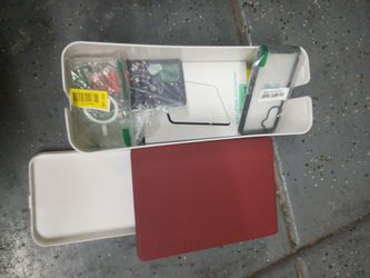 Box full of phone and tablet cases