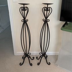 Black Wrought Iron Candle Holders