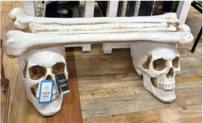 LED Halloween bench
