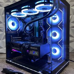 AM5 Ryzen DDR5 + RTX LCD Display GPU — Water Cooled Gaming PC