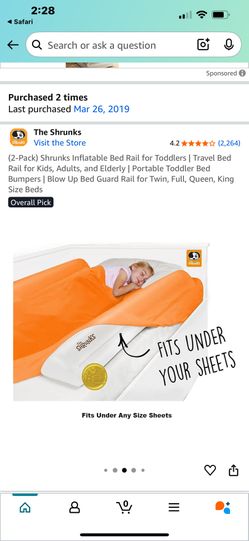 Inflatable Bed Rail Guard (two pack)