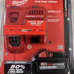 Milwaukee M18 XC8.0 High Output Battery Kit With Rapid Charger 