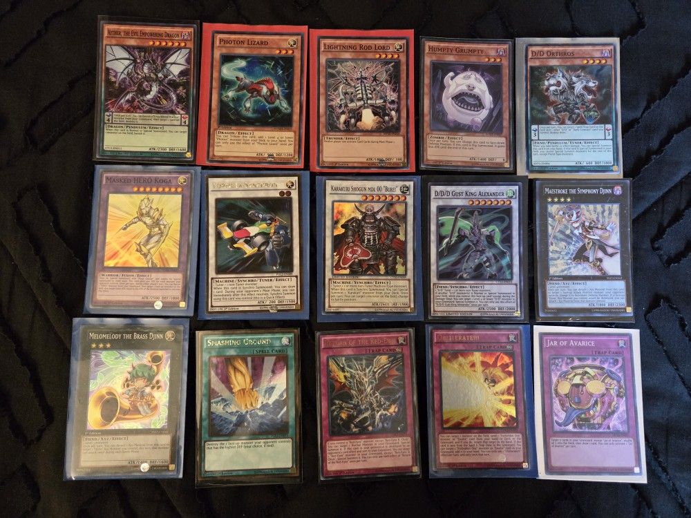 Yugioh Trading Card Lot Of 15. TCG. HOLO! HITS! Mixed Lot.