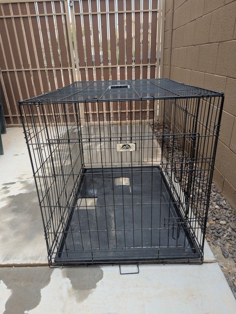 Wire Crate For Dog XL 42 X 31.5 X 28.5 Black Tuo Doors