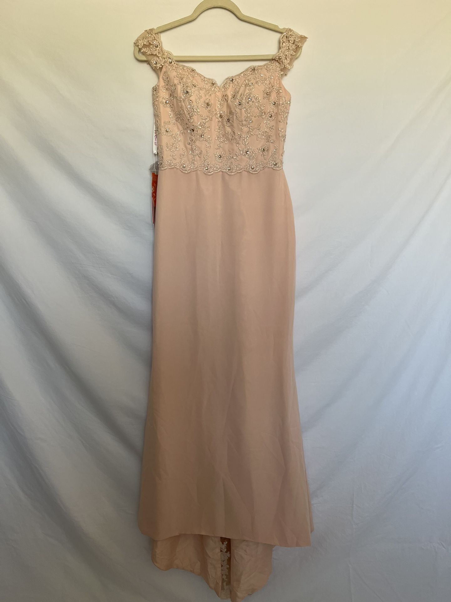 Trumpet/Mermaid Off The Shoulder, Chiffon Lace Evening Again With Beaded Bodice