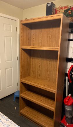 Real wood shelf measure 6 fts tall x 30 wide x 11.5 deep