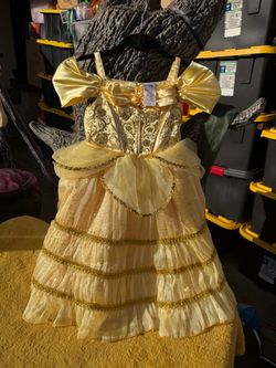 Disney store belle costume 4t brand new