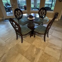 60” Round Glass Table