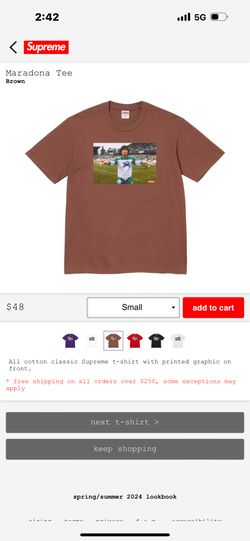 Maradona Tee (brown) Size L