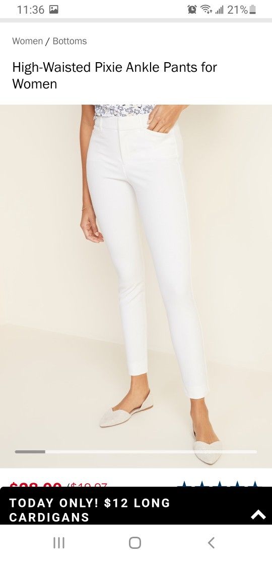 *NEW* White Slim Leg Pants