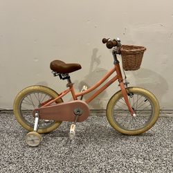 16” Girls Bike With Training Wheels