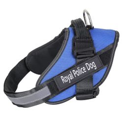 Dog Harness, No-Pull Reflective Dog Vest, Breathable Adjustable Pet Harness with Handle for Outdoor Walking - No More Pulling, Tugging or Choking