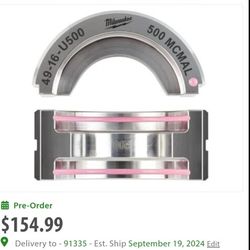 Milwaukee 500 MCM Aluminum 6T U Style Die $100