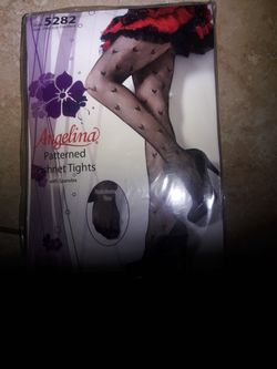 Patterned fishnet tights