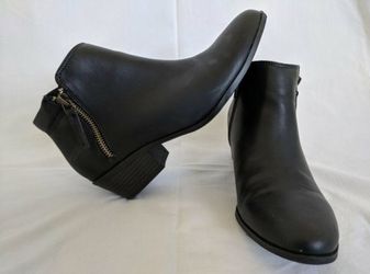 MOSSIMO Rita Double Side Zip Booties • Black