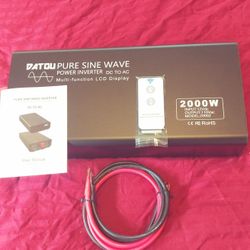 2000W Solar Backup Includes Pure Sine 2000W/4000W Peak Inverter+410Wh LiFePO4 Batteries+160W Solar Charger+controller