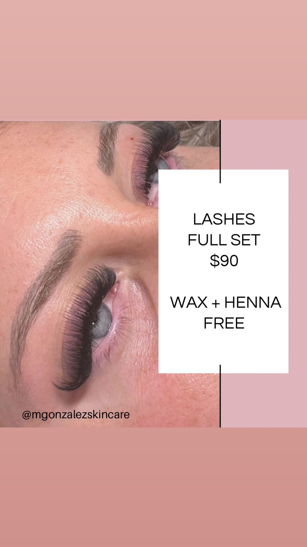 Lashes + Henna $90