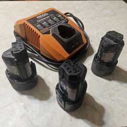 Ridgid 12v Lithium Ion Batteries And Charging Dock