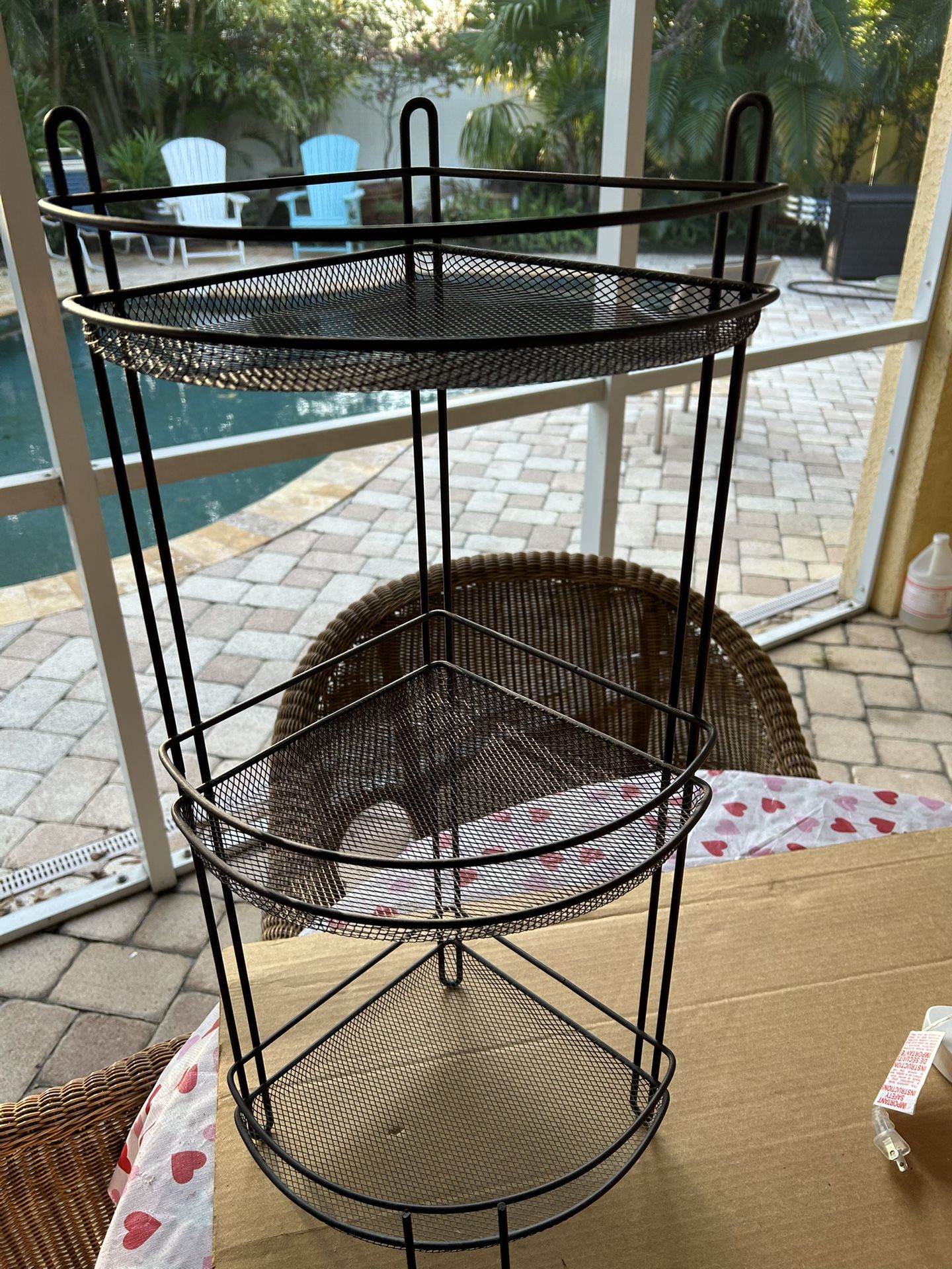 Corner Wire Storage Countertop Rack