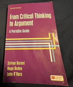 From Critical Thinking To Argument 7th Edition